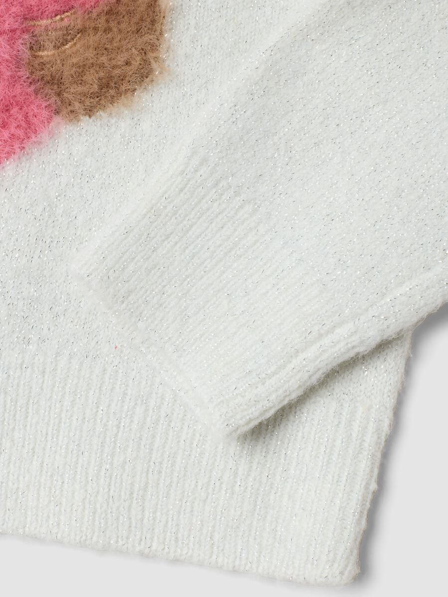 White stretch crew-neck top_3
