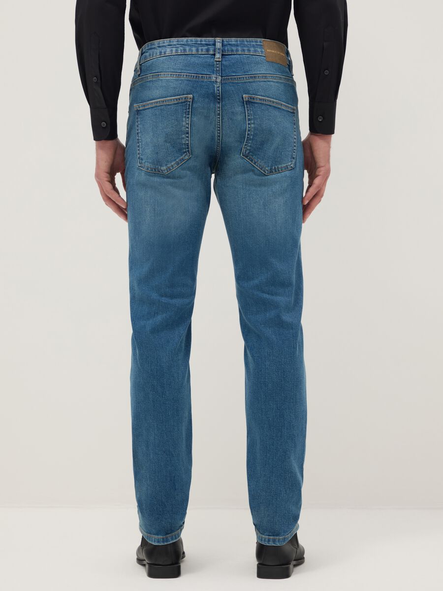 Slim Fit Blue Denim Cotton Jeans_2