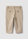 Beige regular-fit stretch viscose trousers_1