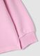 Pink pure cotton crew-neck sweatshirt with heart print for girls_2