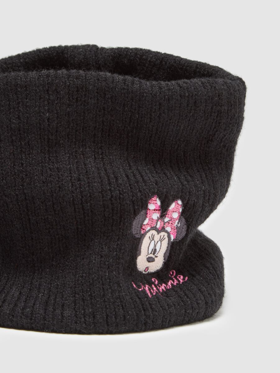 Black Disney embroidered girl's scarf_2