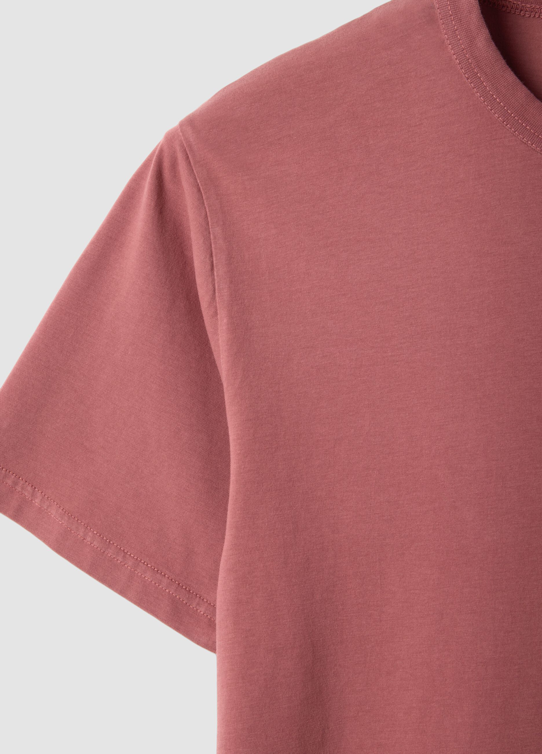 Pink pure cotton relaxed-fit T-shirt