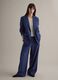 Regular Fit Blue Viscose Linen Blend Blazer_1