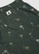 Green boxer swim shorts with palm print_1