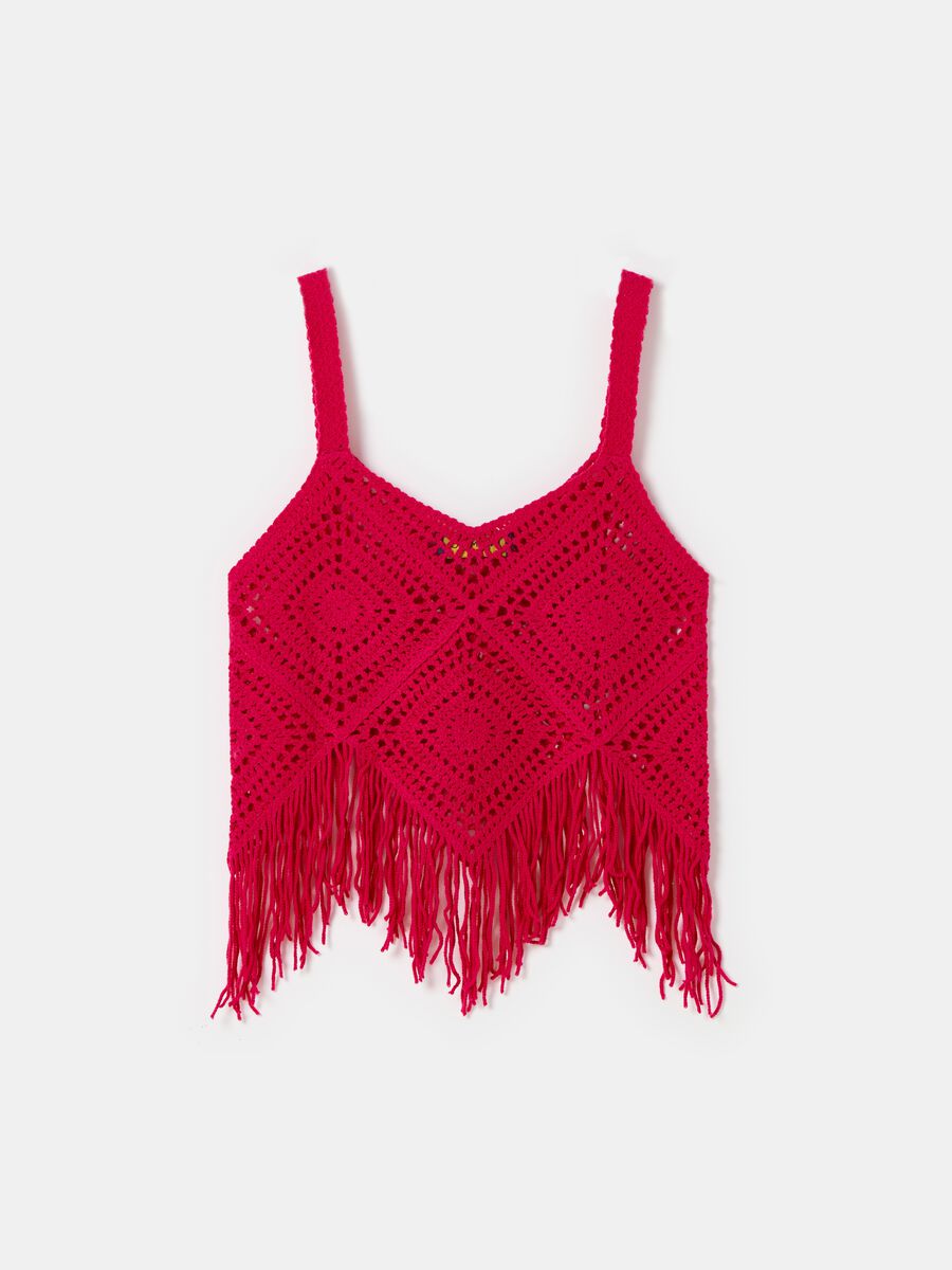 Crochet crop top with fringes_3