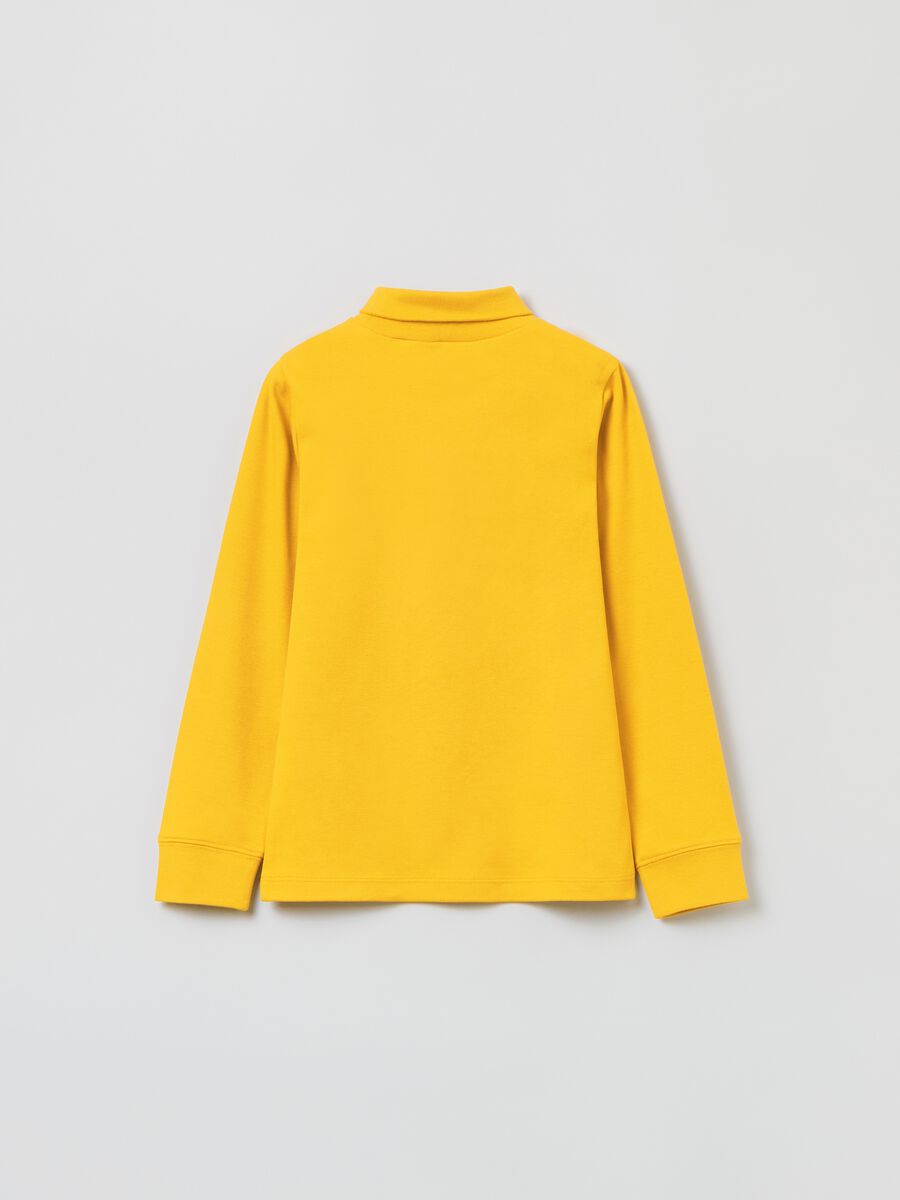 Long-sleeved T-shirt with mock neck_1