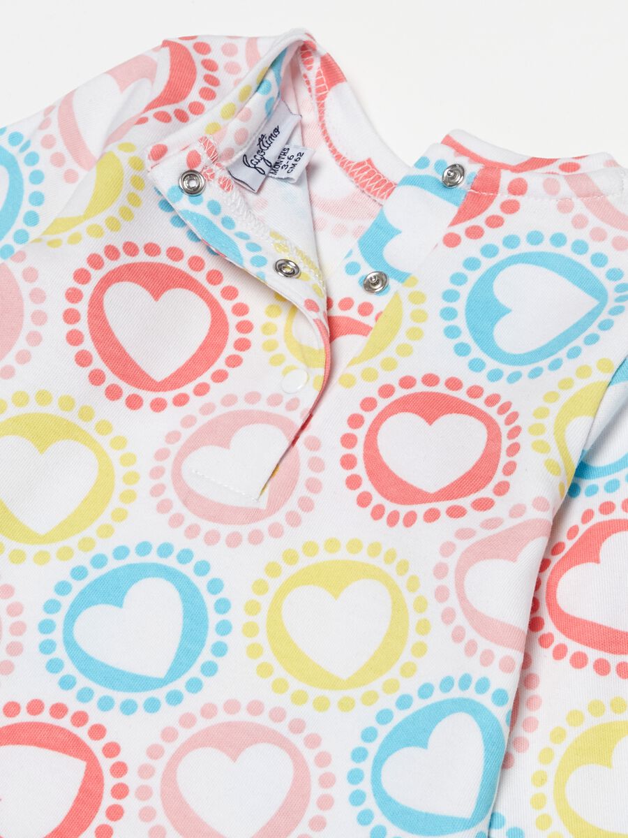 Long-sleeves T-shirt with hearts print_2