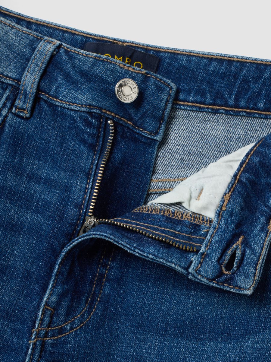 Blaue Wide-Leg-Jeans aus Stretch-Baumwolle_1
