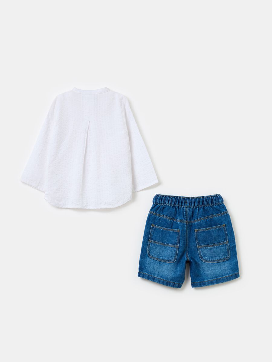 Shirt and Bermuda shorts outfit, with drawstring_1