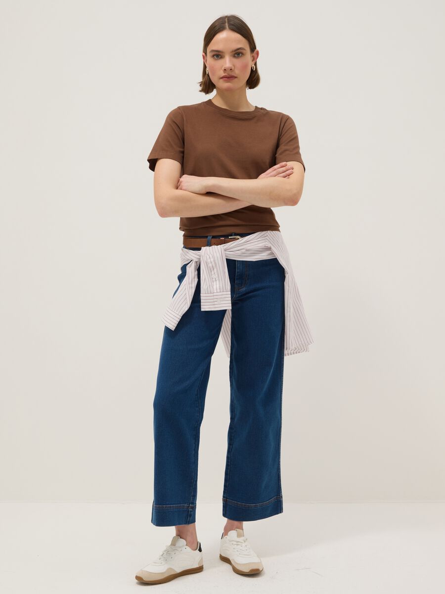 Brown pure cotton T-shirt_2