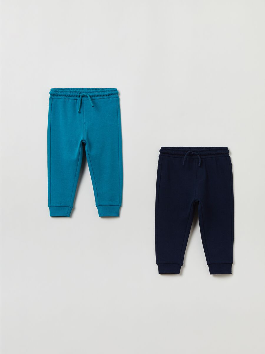 Two-pack plush joggers with drawstring_0
