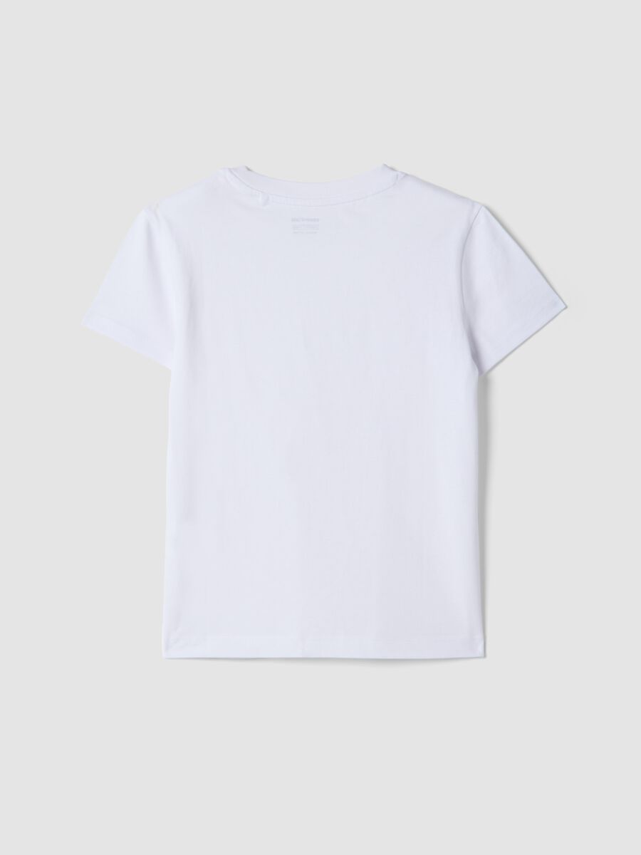 Girls&rsquo; white pure cotton T-shirt, regular fit_4