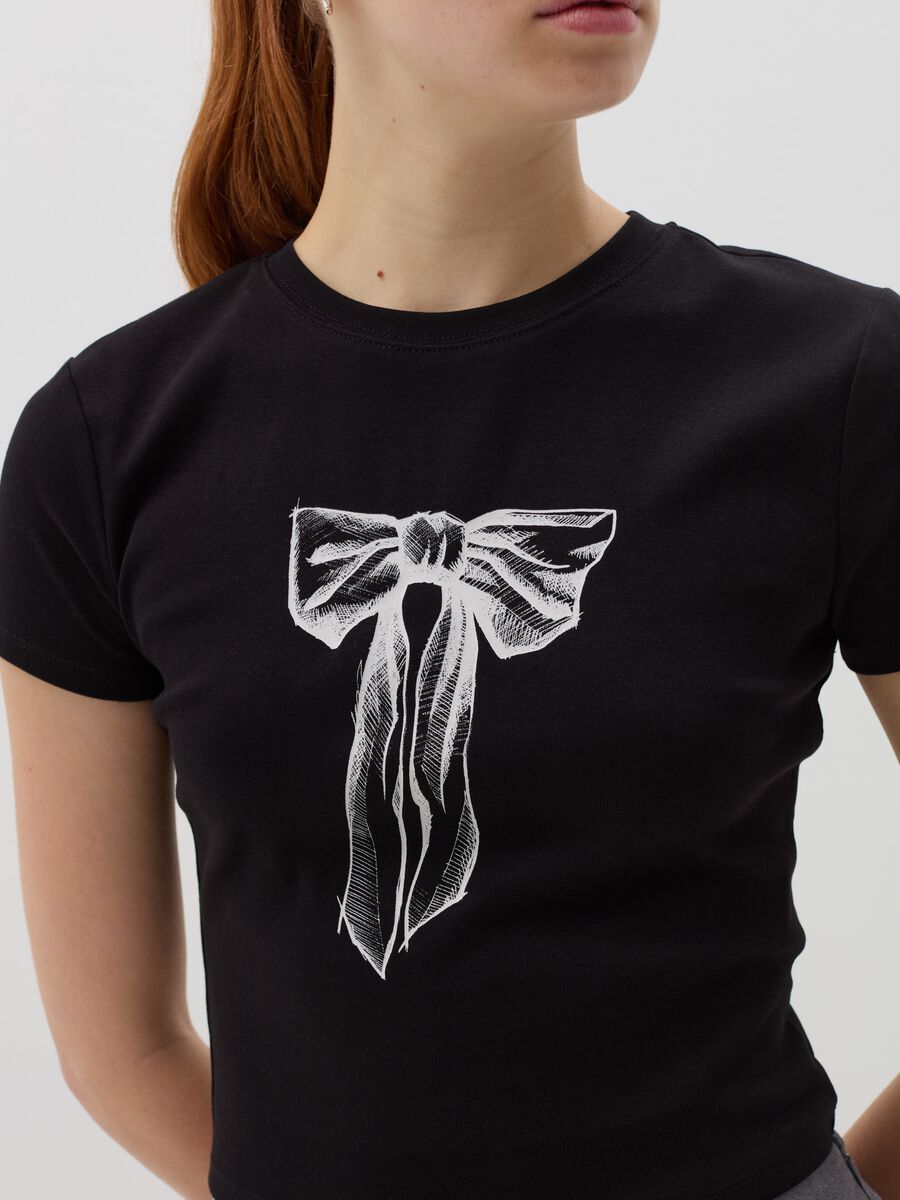 Printed cotton stretch T-shirt_2