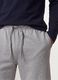 Graue Shorts aus Baumwollmix mit elastischem Bund, Regular Fit_4