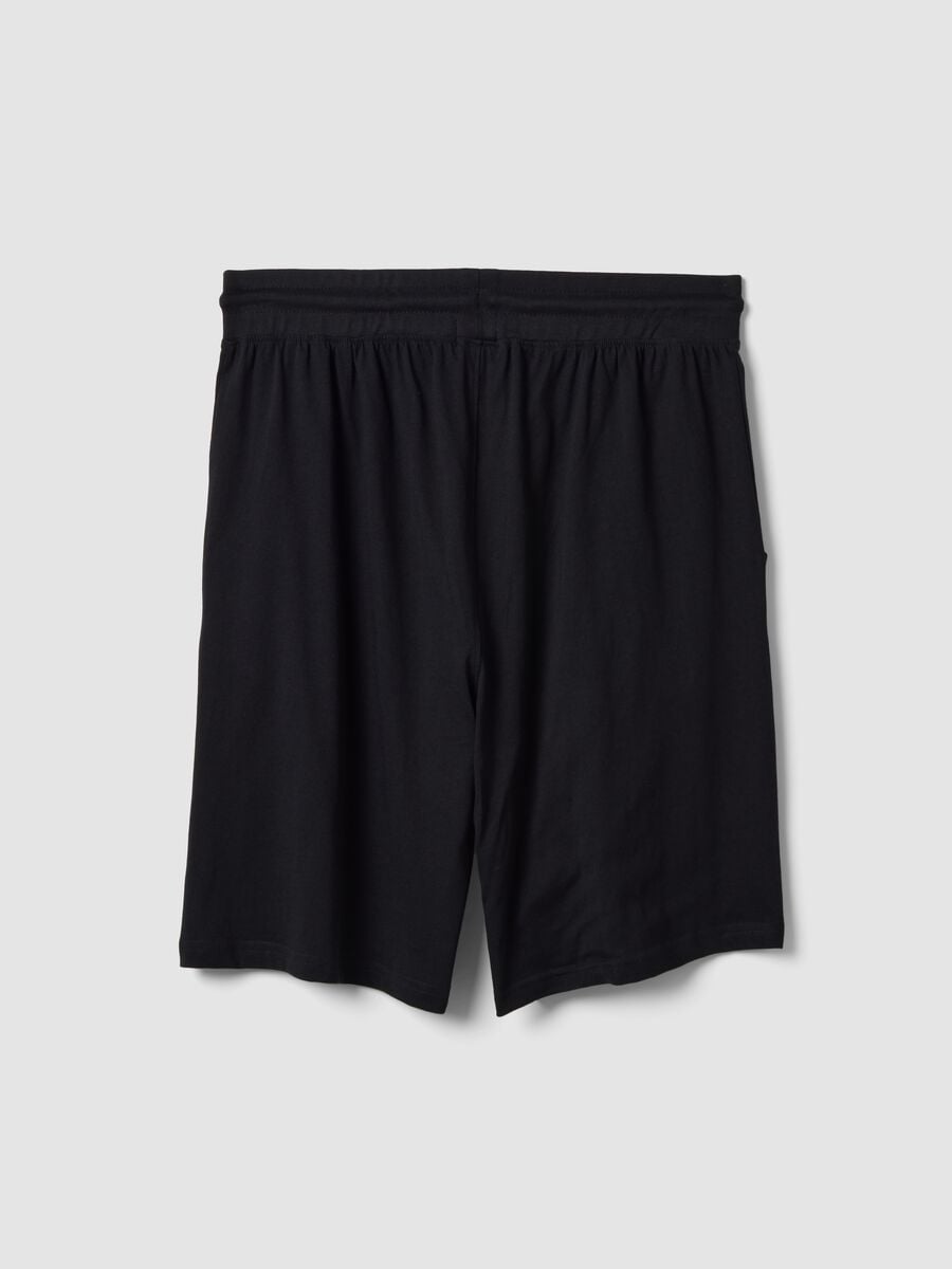 Schwarze Pyjama-Shorts aus Bio-Baumwolle_6