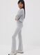 Girls&rsquo; grey flared leggings in stretch organic cotton_0