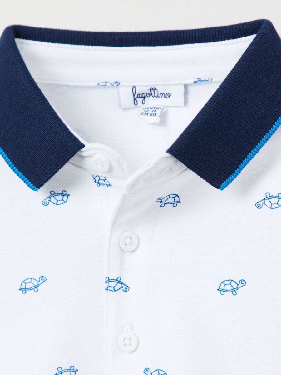 Polo shirt in piquet with print_2