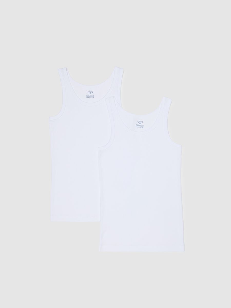 Dvojak bijelih dječjih potko&scaron;ulja od čistog pamuka regularne kroja_0