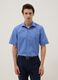 Light blue short-sleeved shirt with classic collar_0