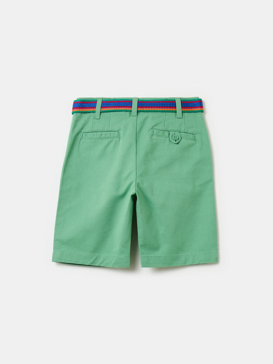 Cotton Bermuda shorts with belt_2