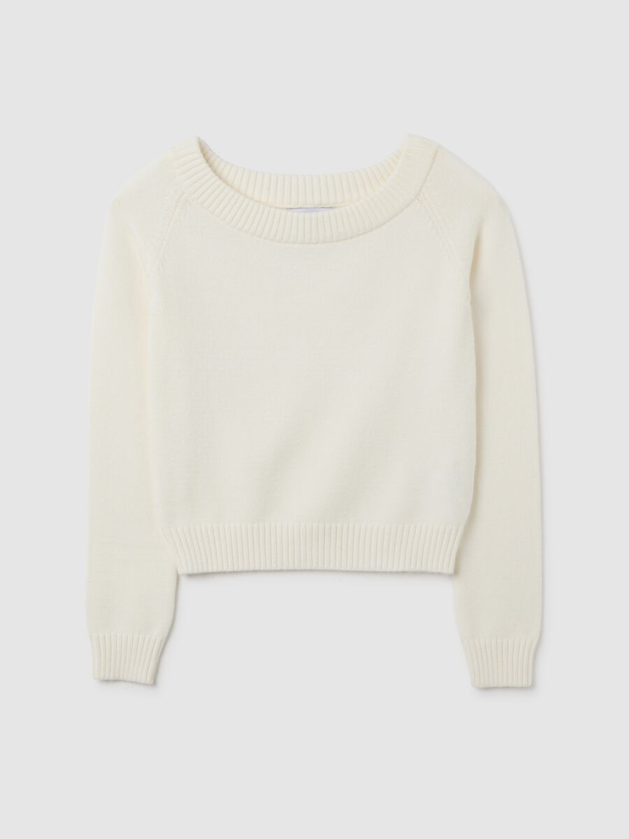 White Boat Neck Jumper_4