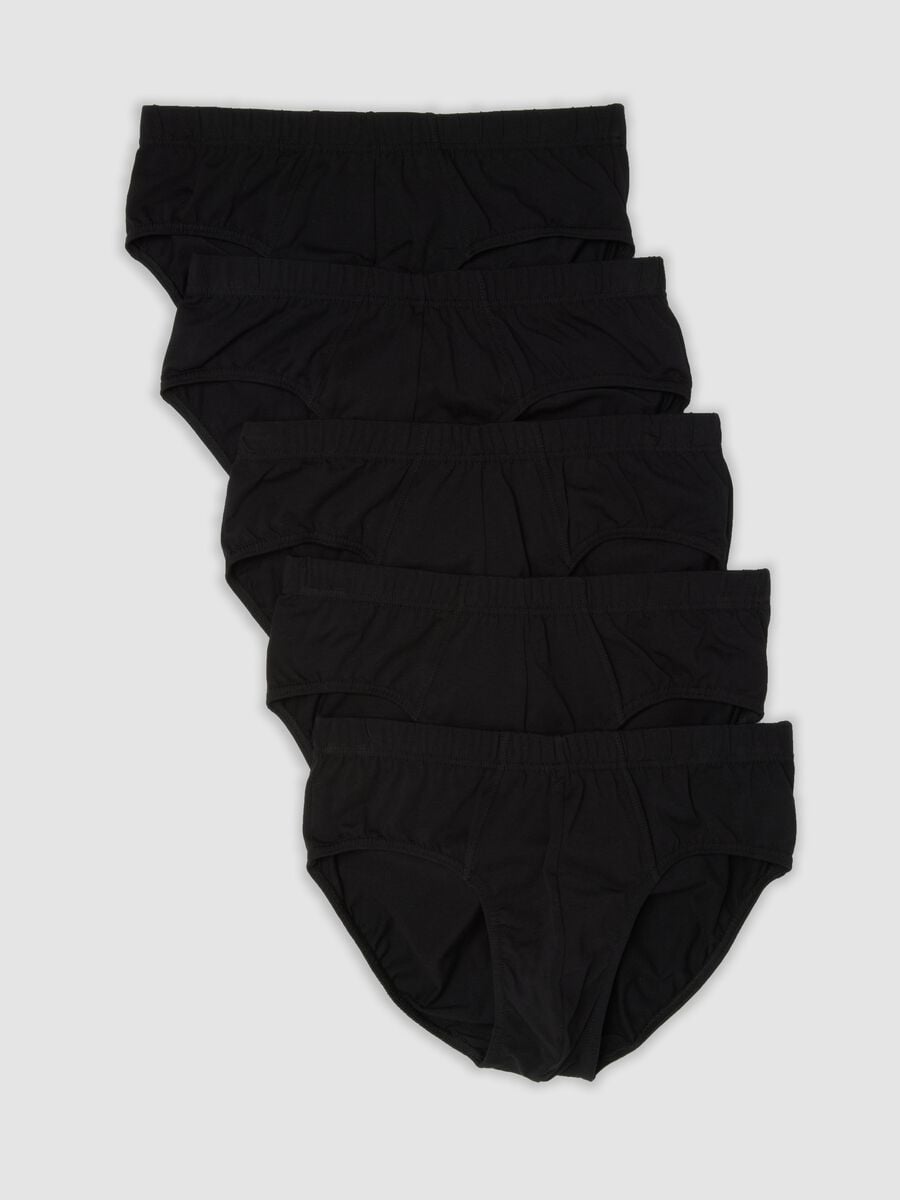 5er-Pack schwarze Slips aus Bio-Baumwolle_4