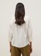 White linen and viscose-blend V-neck regular-fit shirt_4