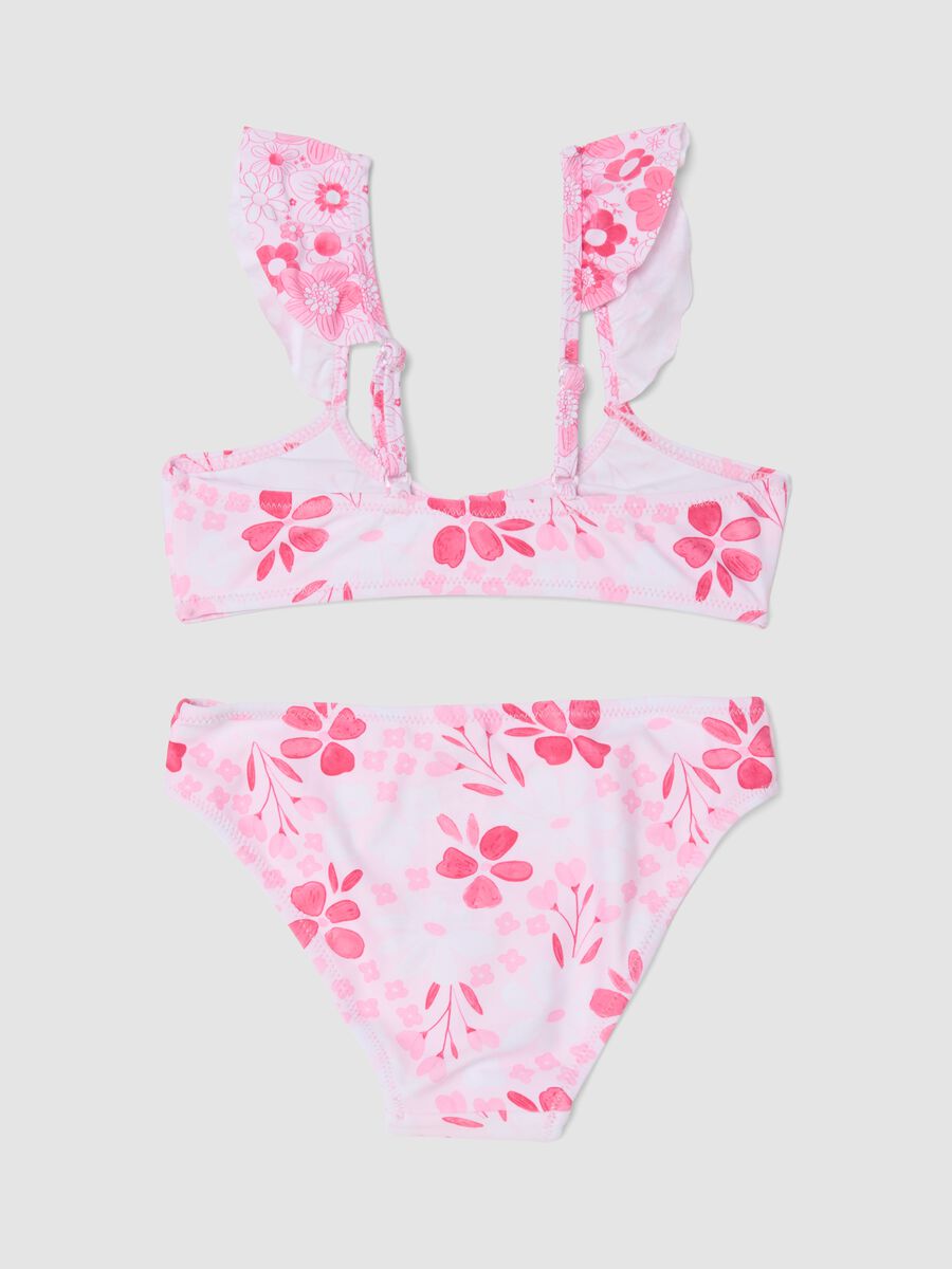 Pink floral-print stretch bikini_1