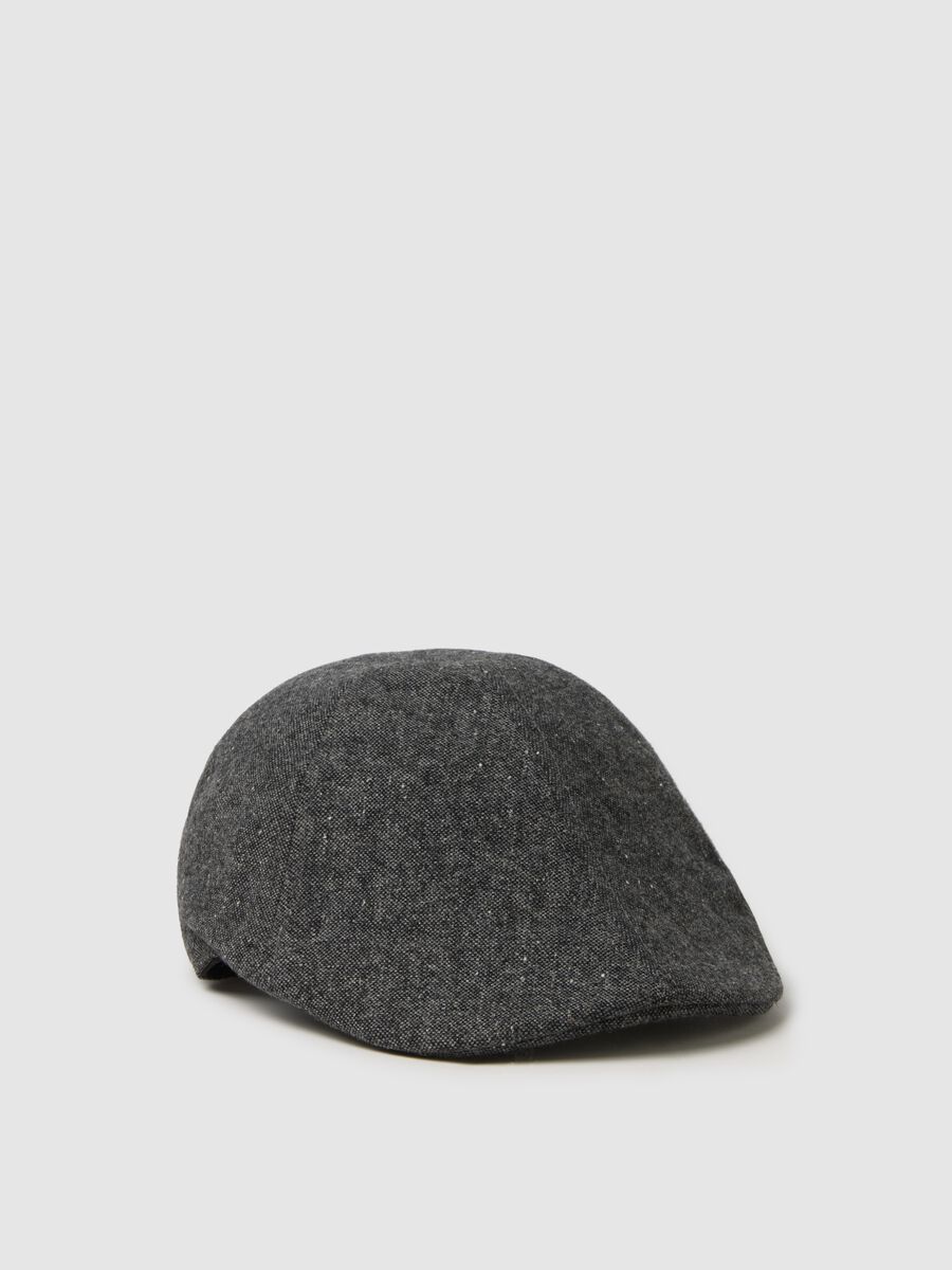 Grey wool blend hat_0