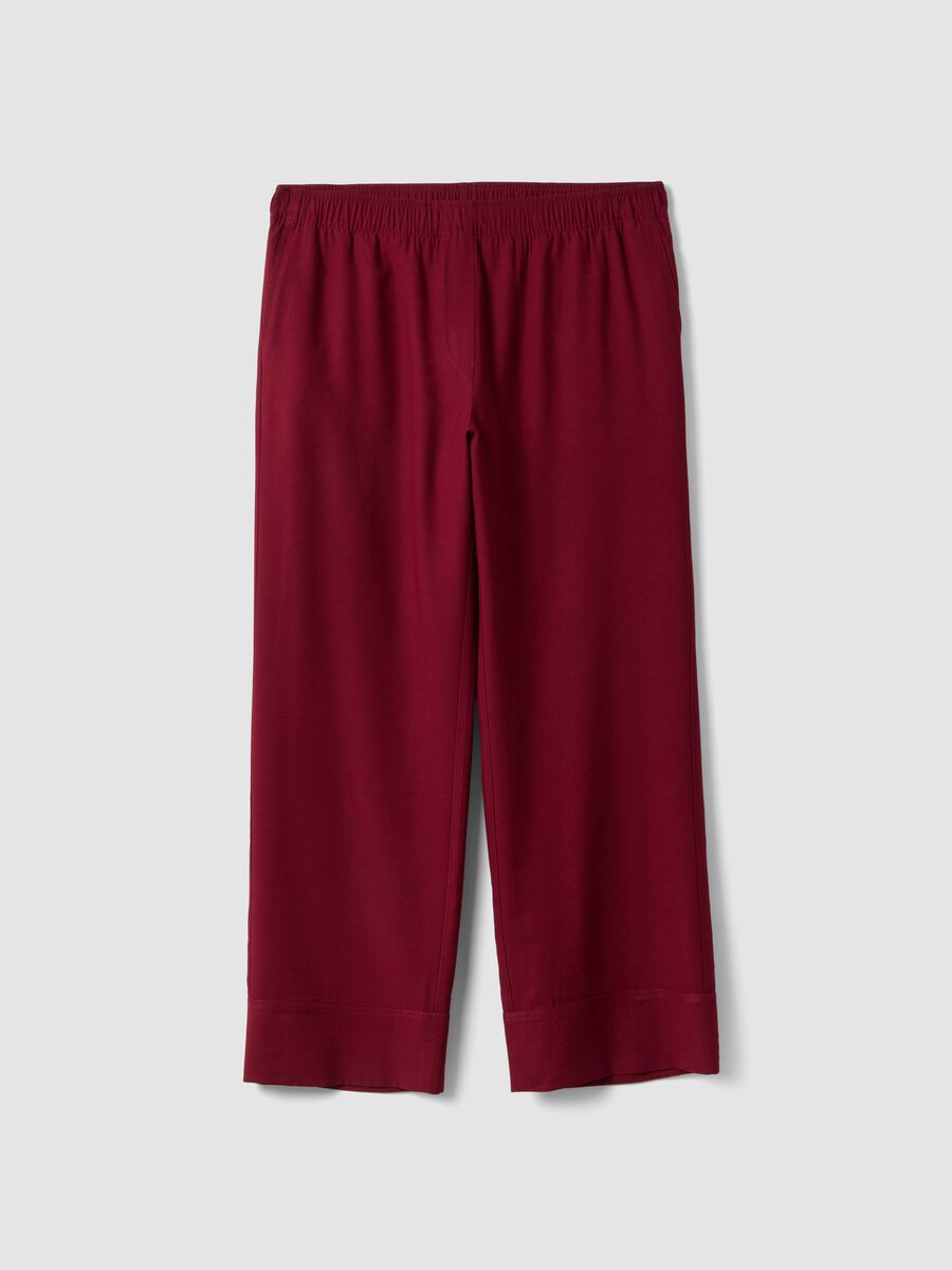 Rote Wide-Leg-Hose aus Viskosemix_0
