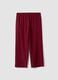 Red wide-leg trousers in viscose blend_4