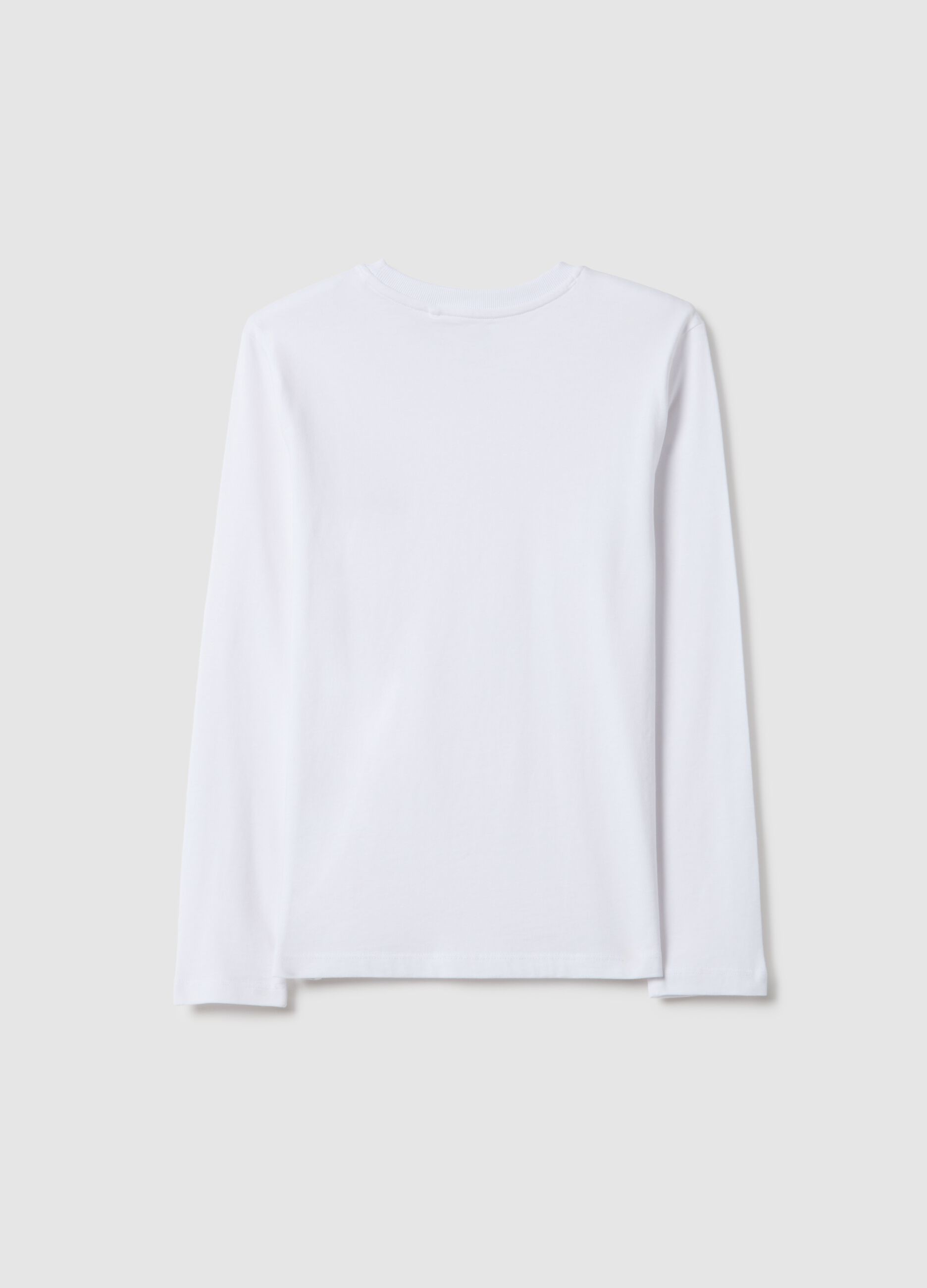 White pure cotton regular fit t-shirt for boys