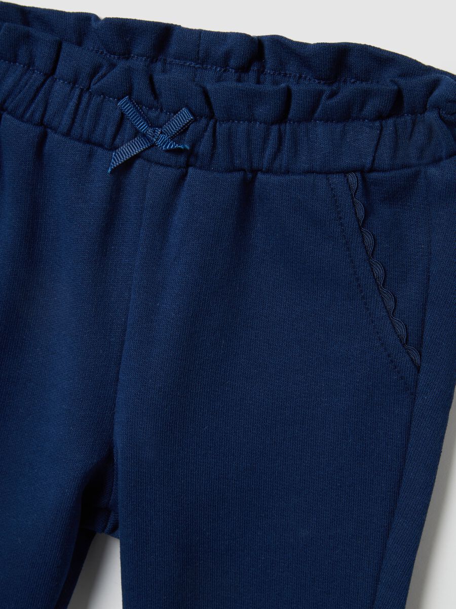 Baby multicolour pure cotton sweatshirt trousers set with glitter_2