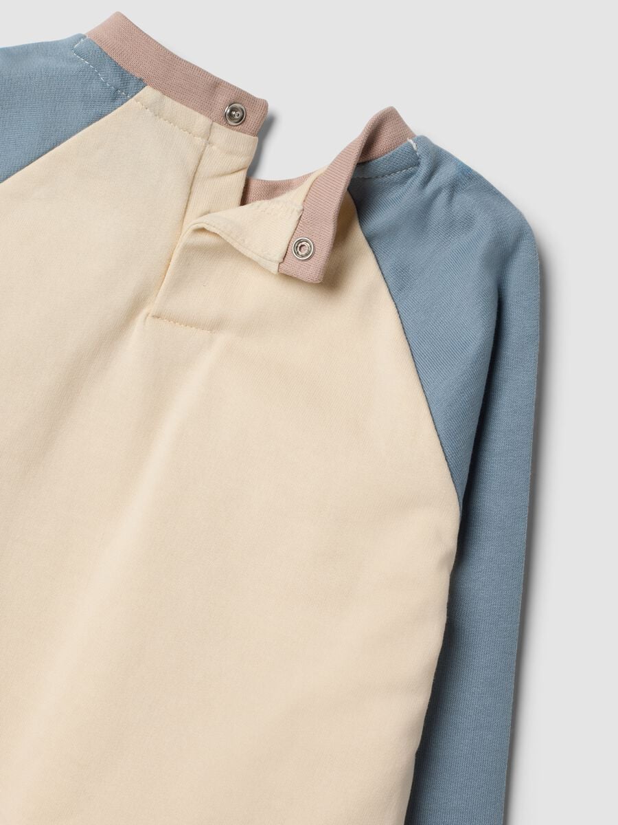 Pigiama azzurro girocollo in puro cotone organico_3