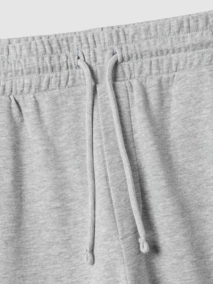 Grey cotton-blend joggers, regular fit_2