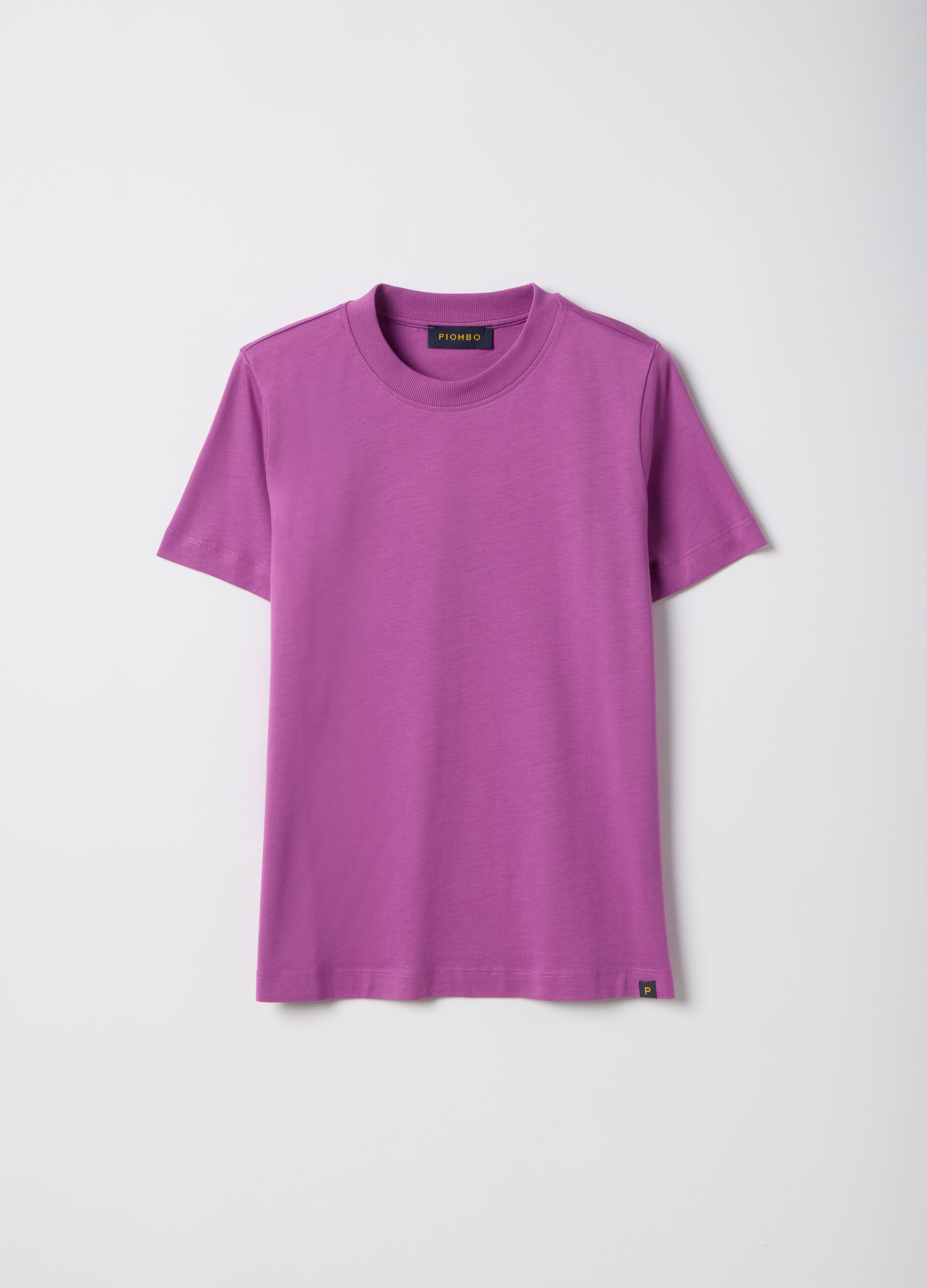 Viola Cotton Crew Neck T-shirt, Regular Fit