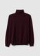 Regular fit red lambswool turtleneck sweater_4