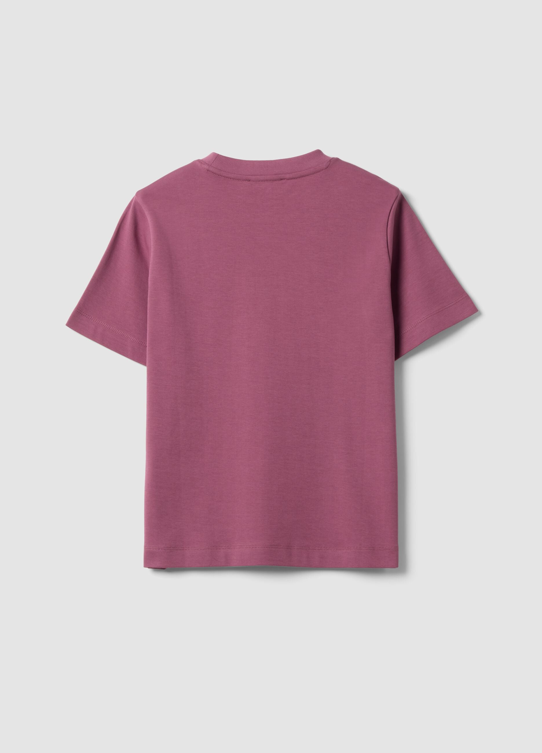 Pink relaxed-fit pure cotton short-sleeve T-shirt
