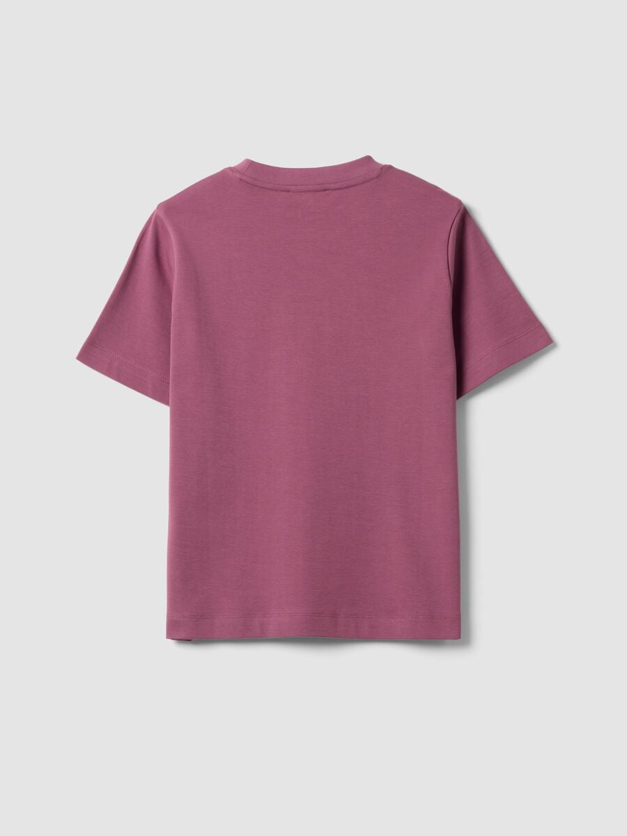 Pink relaxed-fit pure cotton short-sleeve T-shirt_1