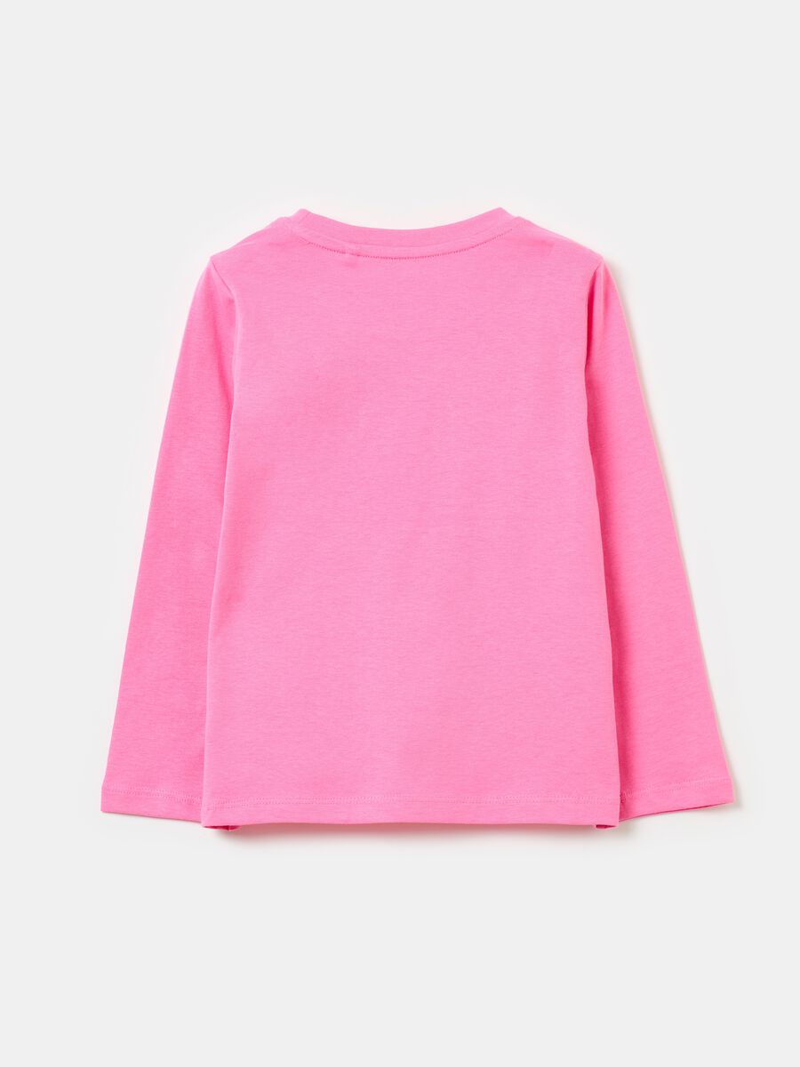 Cotton T-shirt with print and long sleeves_1