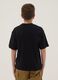 Boys&rsquo; black pure cotton oversized T-shirt with print_1