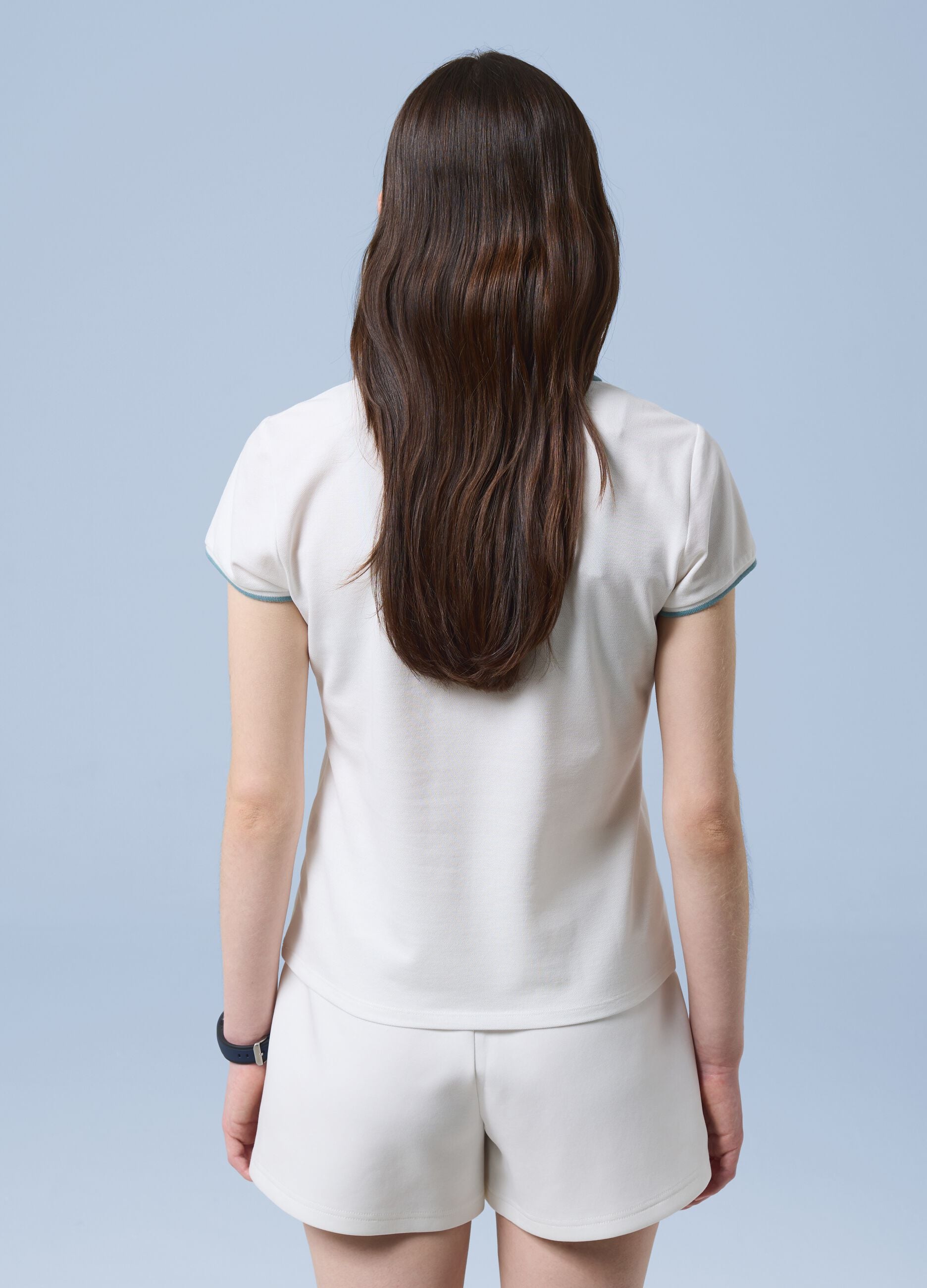 Wei&szlig;es ALTAVIA SAILING Poloshirt aus Stretch-Baumwolle