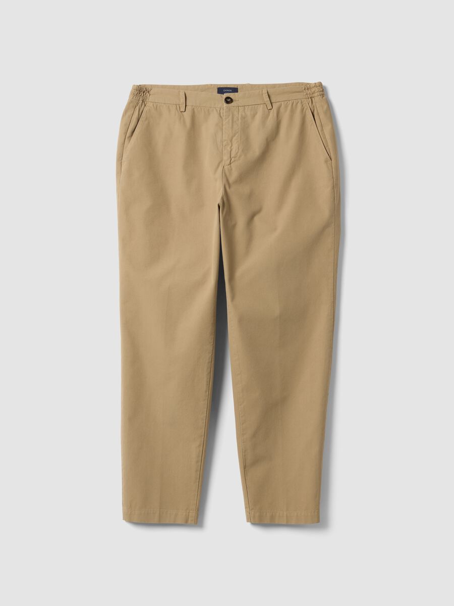 Beige pure cotton chino trousers_4