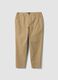 Beige pure cotton chino trousers_4