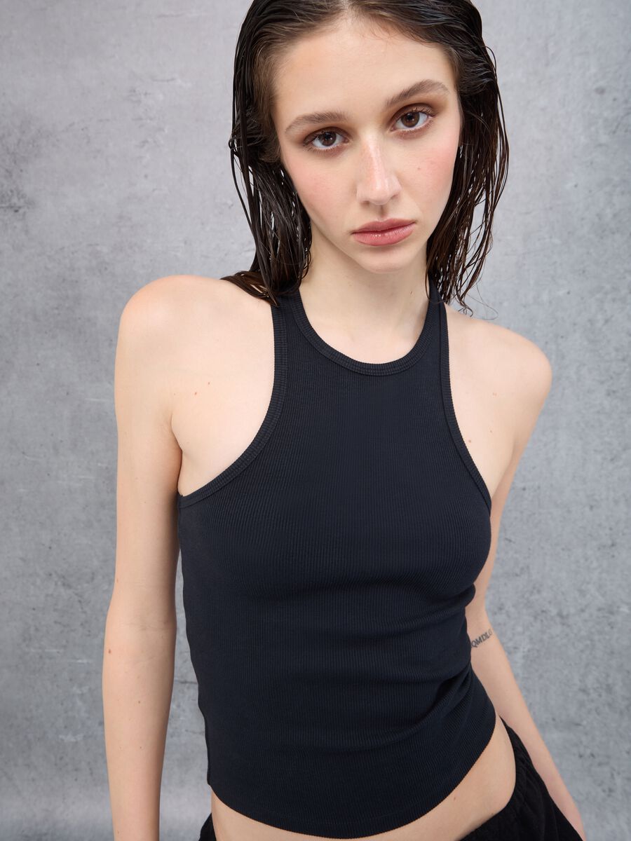 Tank Top Crew Neck Black_2