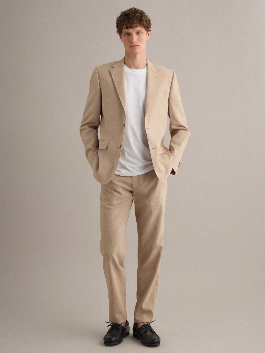 Slim Fit Beige Blazer_3