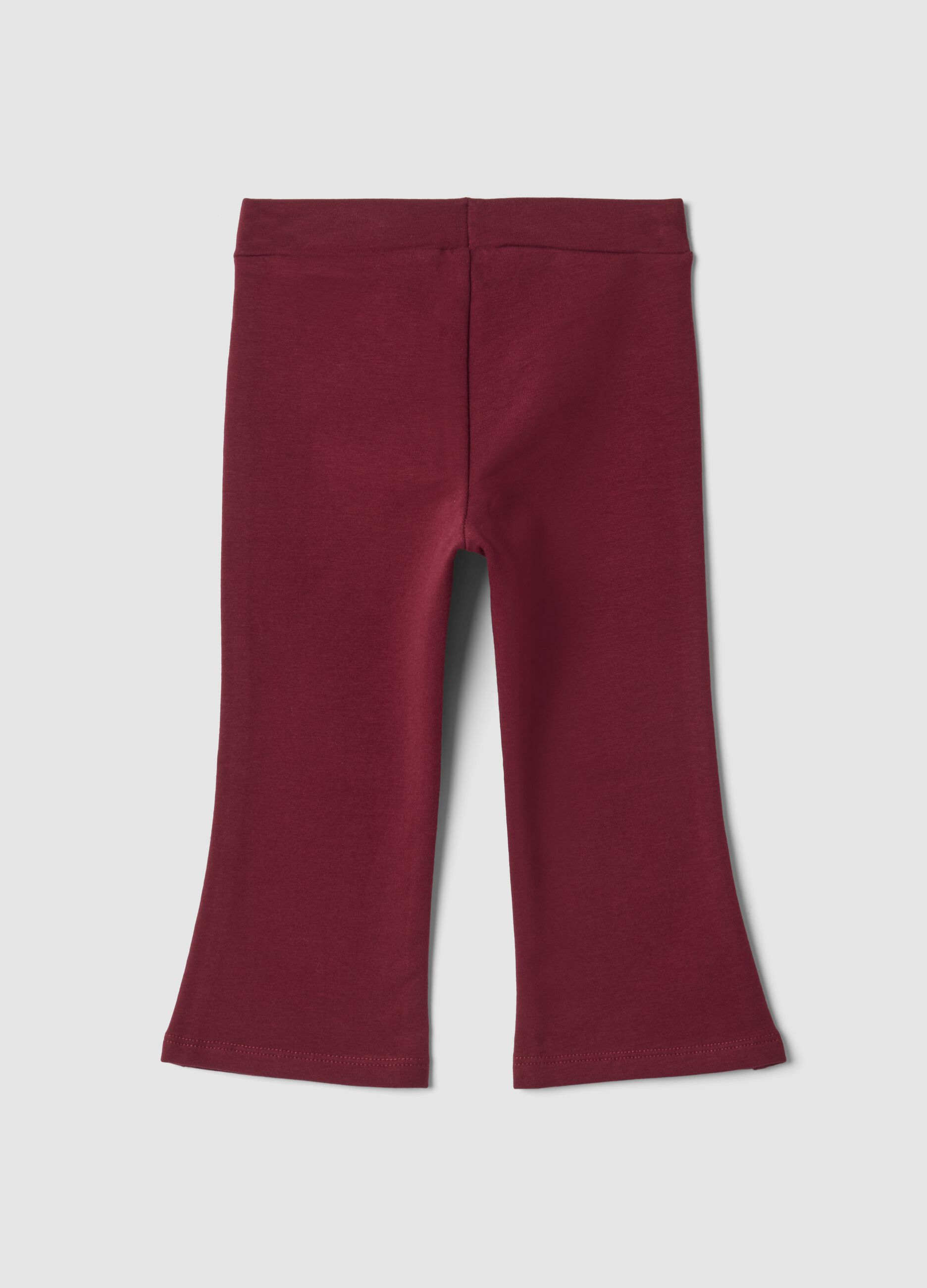 Rote Schlagleggings aus elastischer Bio-Baumwolle
