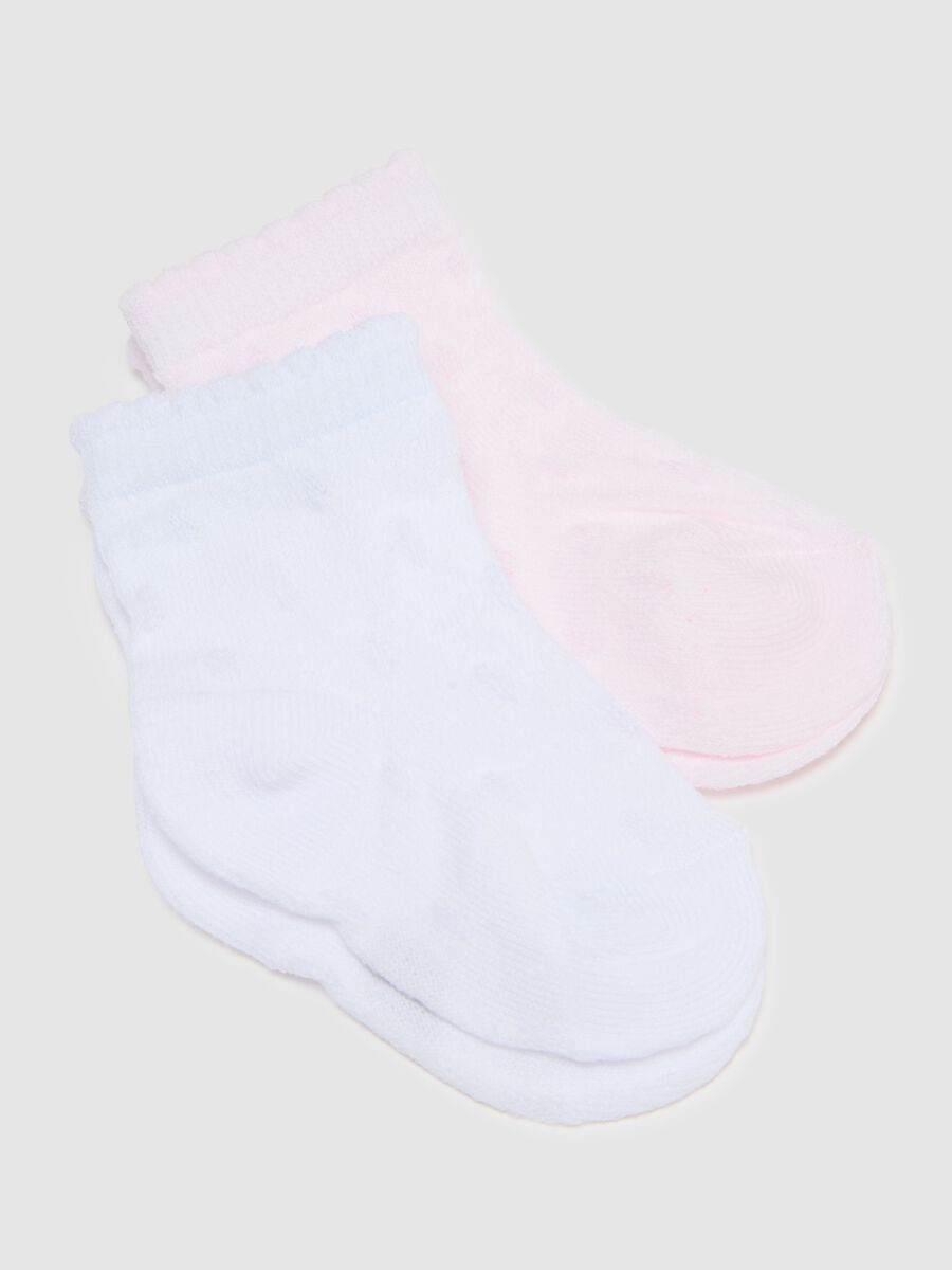 Multicolour cotton blend baby girl's regular fit socks tripack_2