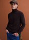 Brown pure lambswool roll-neck jumper_0