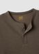 Brown honeycomb viscose-blend regular-fit T-shirt_5